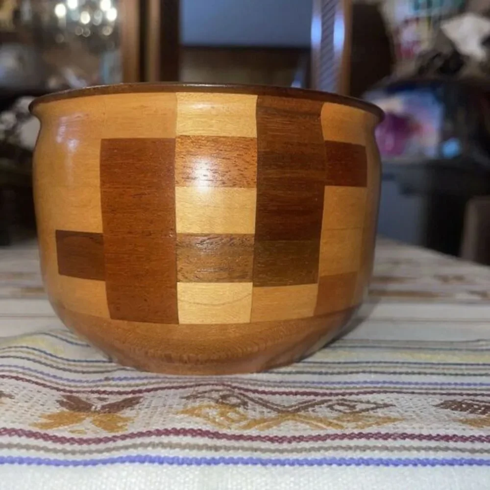 Vintage Natural Wooden Patchwork‎ Inlay 5x3